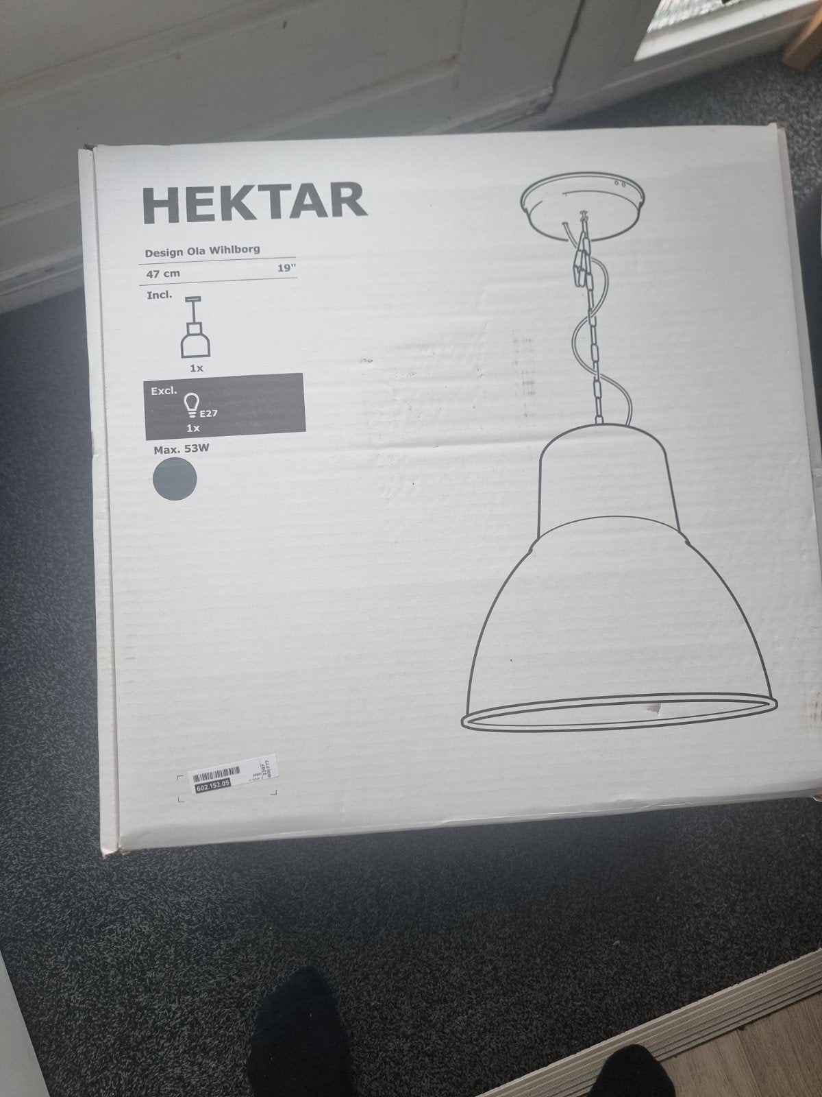 IKEA Hektar hanglamp - Nieuw in doos, Ophalen, Nieuw, Industrieel, Modern, E27 (groot)