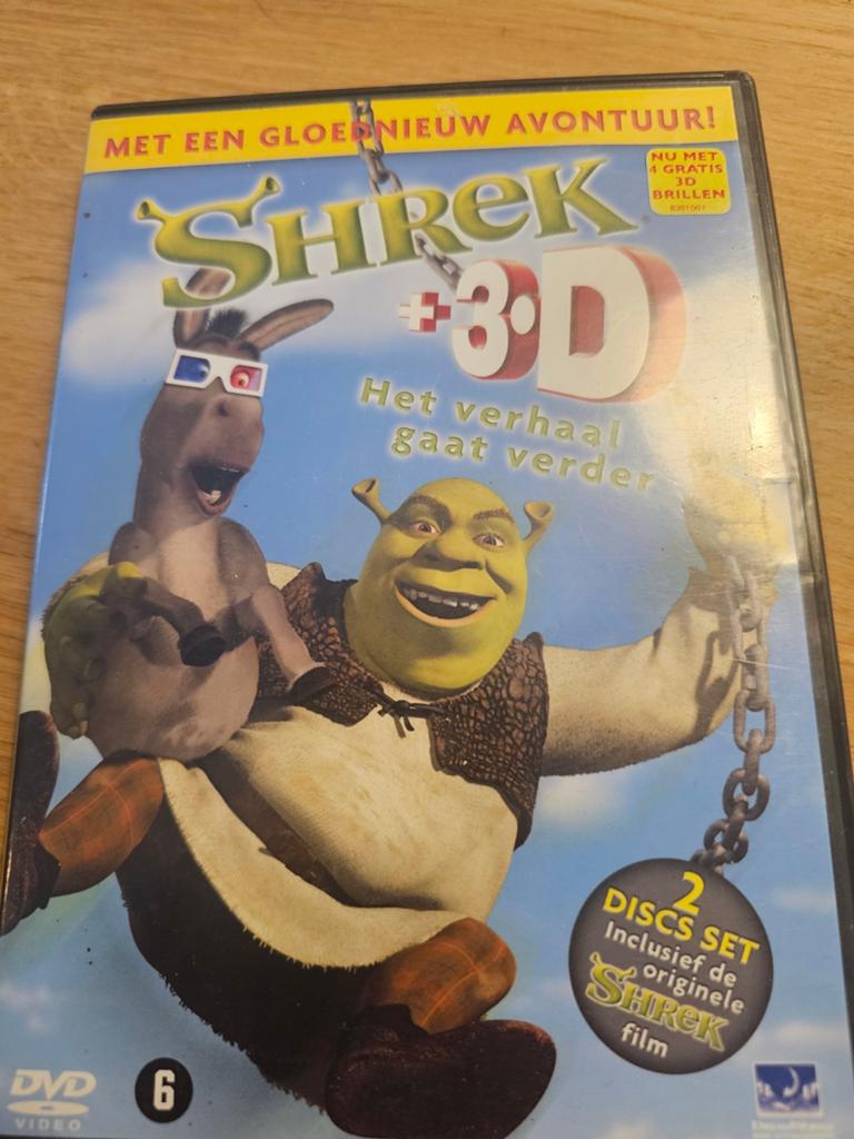 Shrek 3D DVD - Met een gloednieuw avontuur!, Gebruikt, Ophalen of Verzenden, Komedie, Vanaf 6 jaar