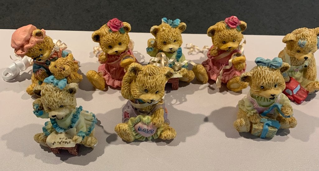 Te koop 8 polystone beertjes, Ophalen of Verzenden, Zo goed als nieuw, Dier