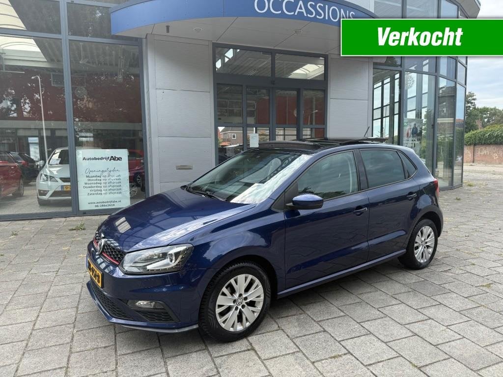 Volkswagen POLO 1.6 HIGHLINE-5DEURS-LMV-ECC-PDC-NAVI-XENON-P, Auto's, Volkswagen, 13 km/l, Euro 5, 4 cilinders, Blauw