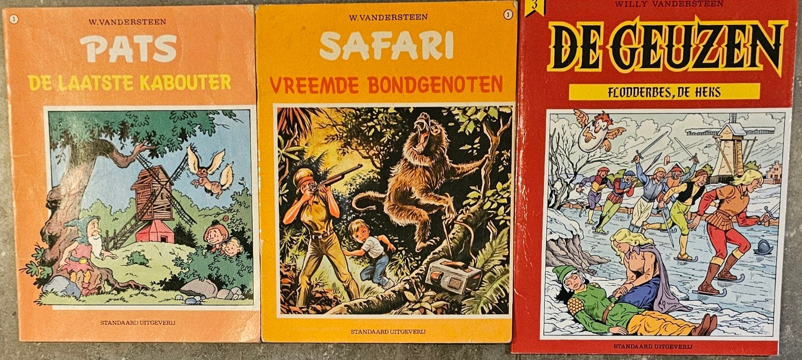 W. Vandersteen Stripboeken: Pats, Safari, De Geuzen, Boeken, Stripboeken, Meerdere stripboeken, Ophalen of Verzenden, Gelezen
