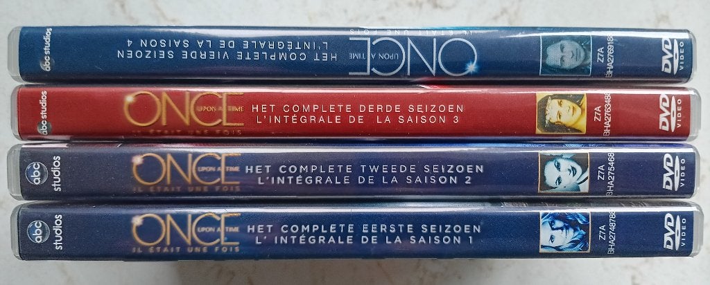 Once upon a time, seizoen 1-4, 4 box sets, elk 6 DVD's, zgan, Engels, Nederlands, Science Fiction en Fantasy, Seizoen 1