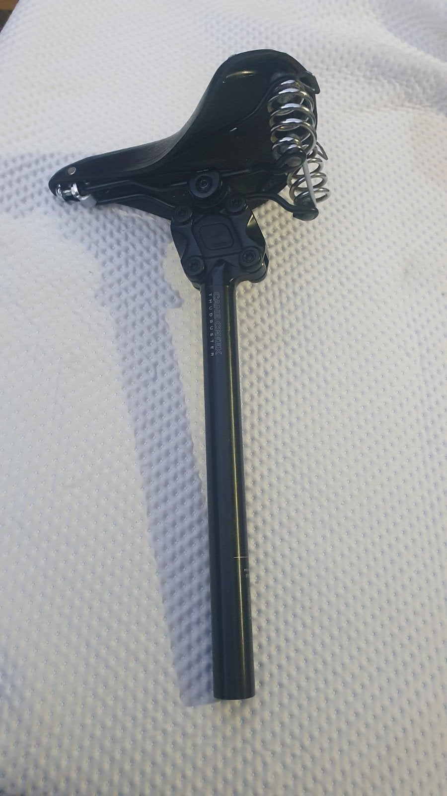 Brooks B67 Zadel met Cane Creek Thudbuster Zadelpen, Fietsen en Brommers, Fietsen | Racefietsen, Ophalen of Verzenden, Gebruikt