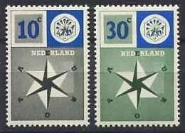 Nederland NVPH nr 700/1 ongebruikt Europazegels 1957, Ophalen of Verzenden, Na 1940, Postfris