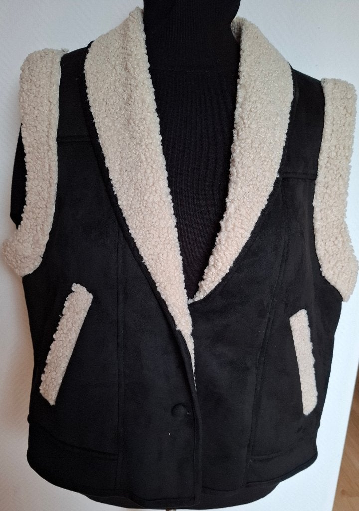 ZGAN. Leuke bodywarmer mt. 52 van MS mode, Kleding | Dames, Overige typen, Verzenden, Zwart, Zo goed als nieuw