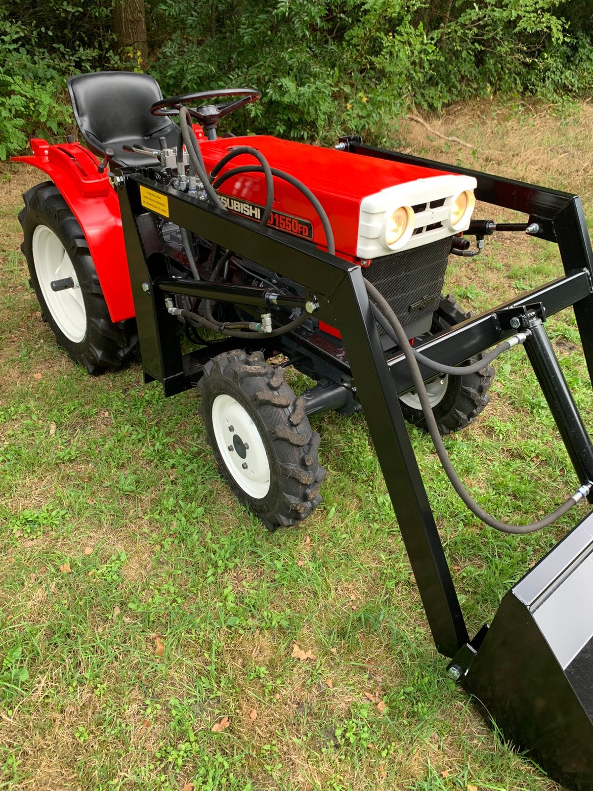Mitsubishi d1550fd met voorlader iseki kubota yanmar, Gebruikt, Tot 2500, Tot 80 Pk, Ophalen
