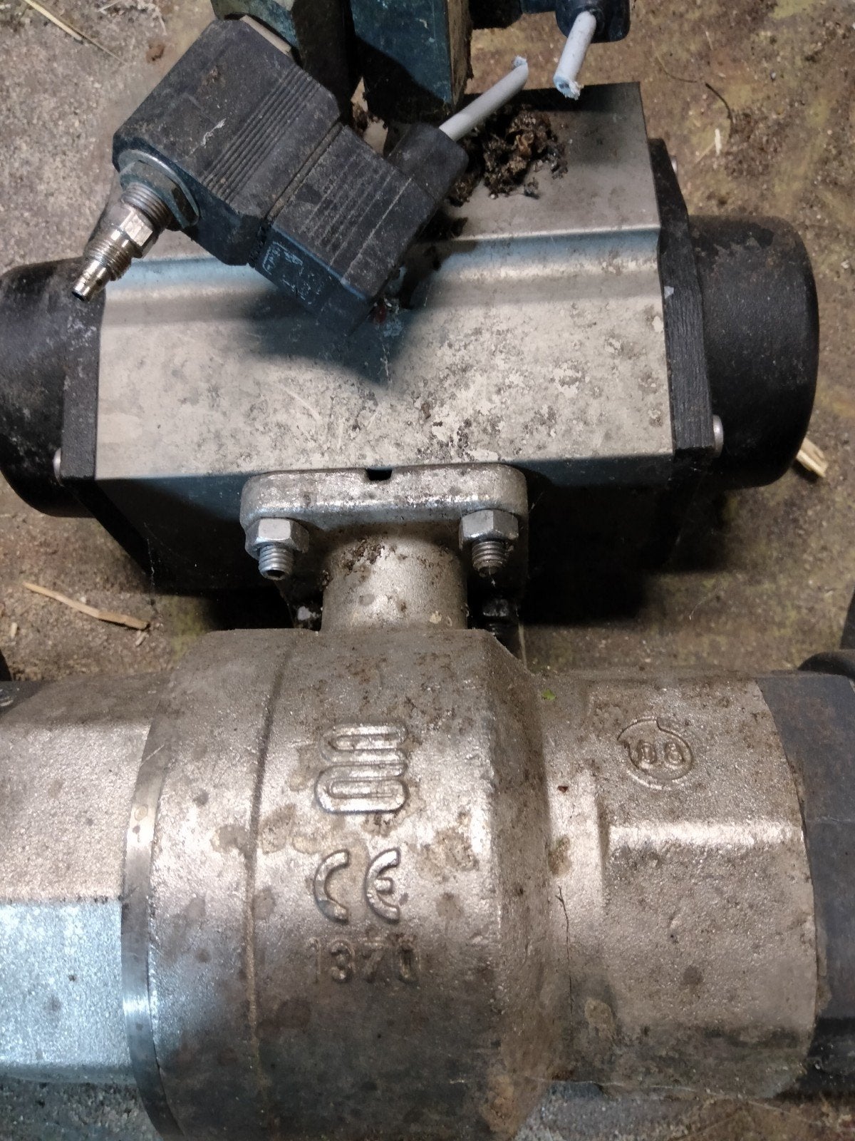 Weda pneumatische kogelkraan met flenzen 75 mm, Ophalen of Verzenden, Gebruikt, Rvs, Kraan