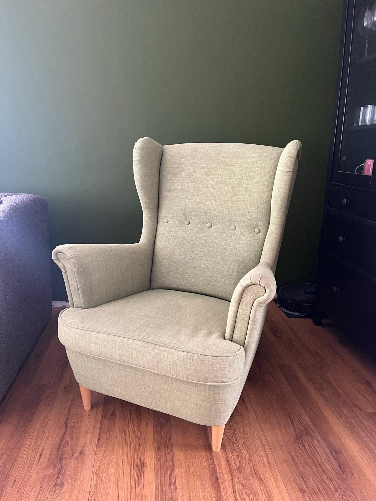 Ikea Strandmon fauteuil, Huis en Inrichting, Fauteuils, Ophalen, Gebruikt, Stof, 75 tot 100 cm