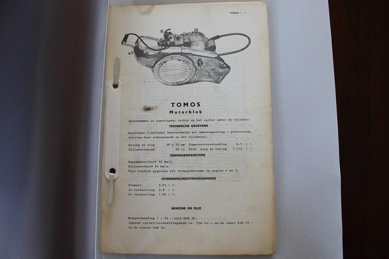 Tomos Tour , Super Sport 1960 1961 werkplaats instructies, Fietsen en Brommers, Handleidingen en Instructieboekjes, Ophalen of Verzenden