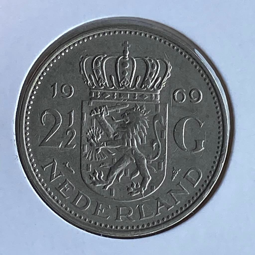 21/2 Gulden / Rijksdaalder 1969 Vis 🐟 =   van Juliana, Verzenden, Koningin Juliana, 2½ gulden, Losse munt