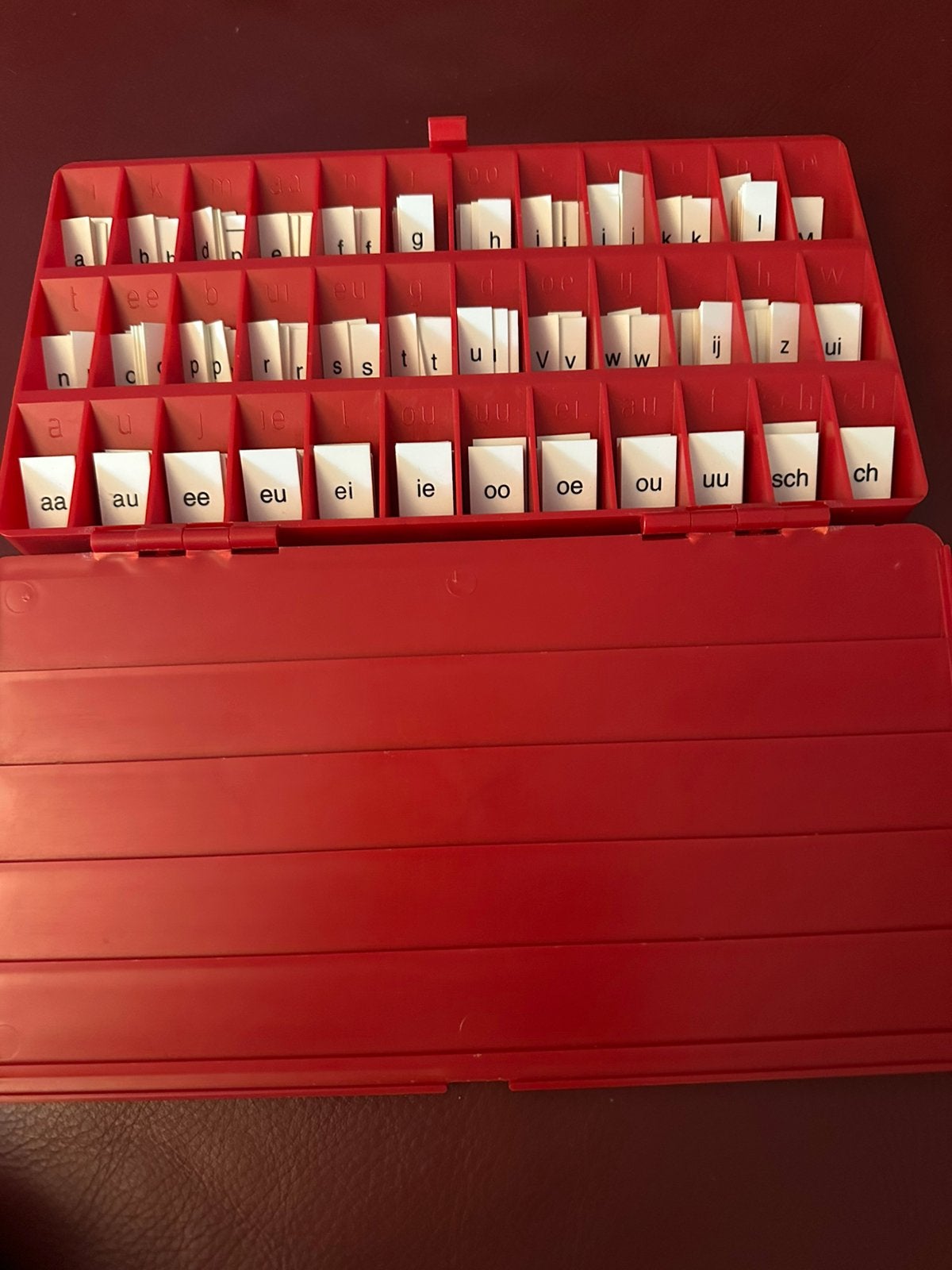 Vintage letterdoos in perfecte staat, Kinderen en Baby's, Speelgoed | Educatief en Creatief, Ophalen of Verzenden, Zo goed als nieuw