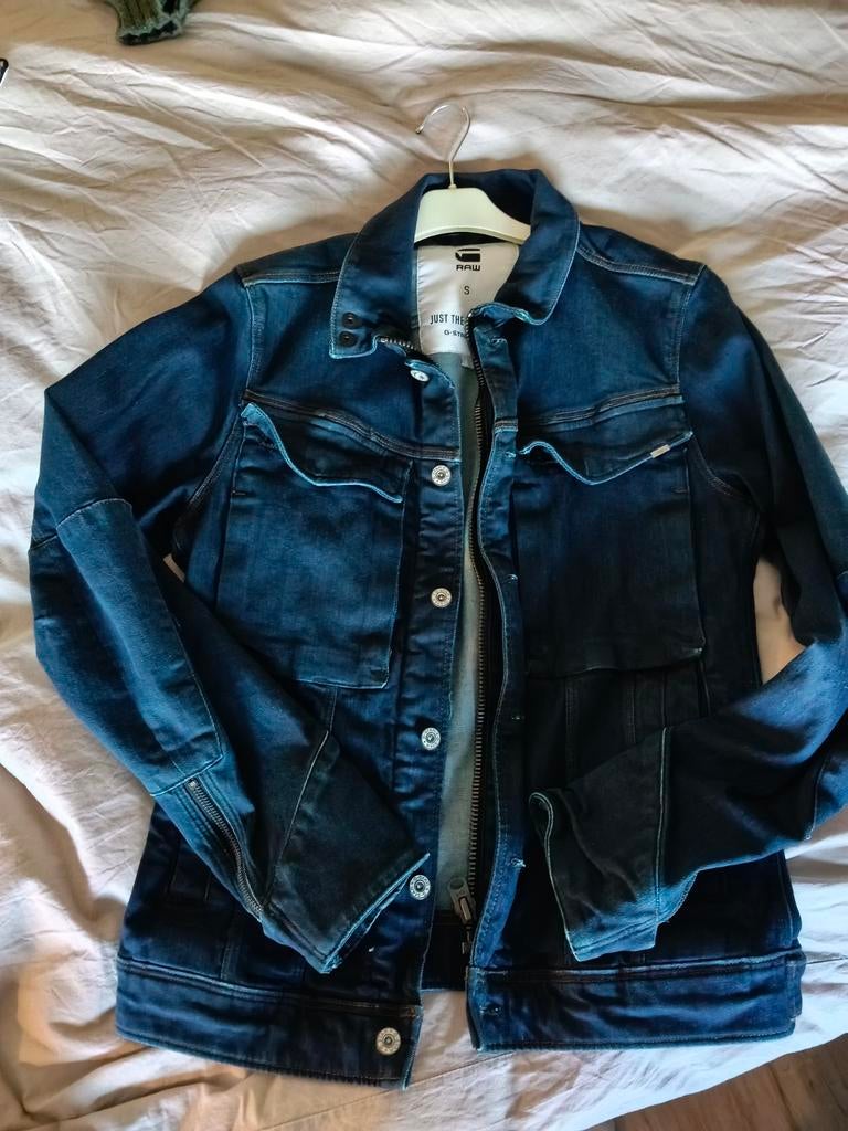 Gstar spijkerjasje maat S, Ophalen of Verzenden, Zo goed als nieuw, Maat 38/40 (M), Blauw