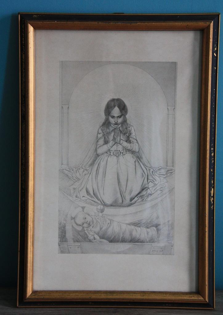 3x Jan Toorop steendruk; 3-luik, Ophalen of Verzenden