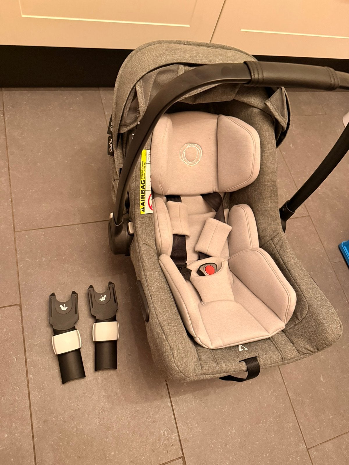 Bugaboo Turtle Air Nuna + Fox adapter als nieuw, Zo goed als nieuw, Isofix, 0 t/m 13 kg, Ophalen