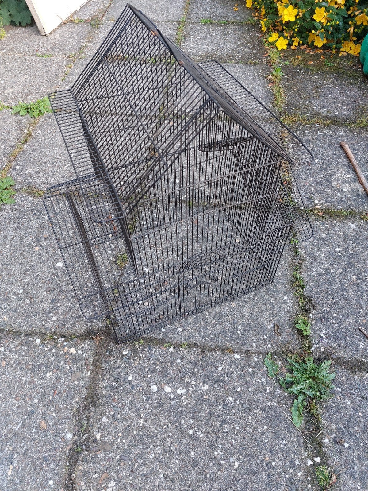 Vogelkooi antiek, Ophalen, Gebruikt, Metaal, Vogelkooi