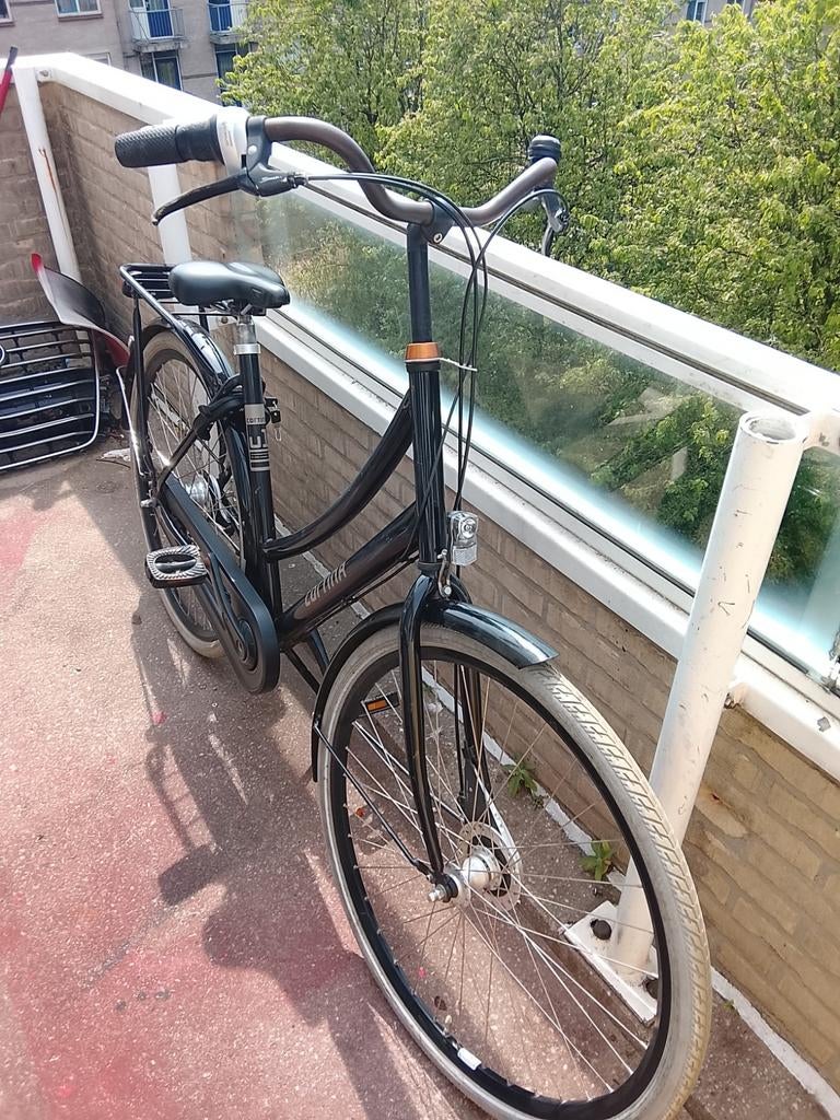 Cortina dames fiets met handremmen en Axa slot, Ophalen of Verzenden, Zo goed als nieuw, Versnellingen