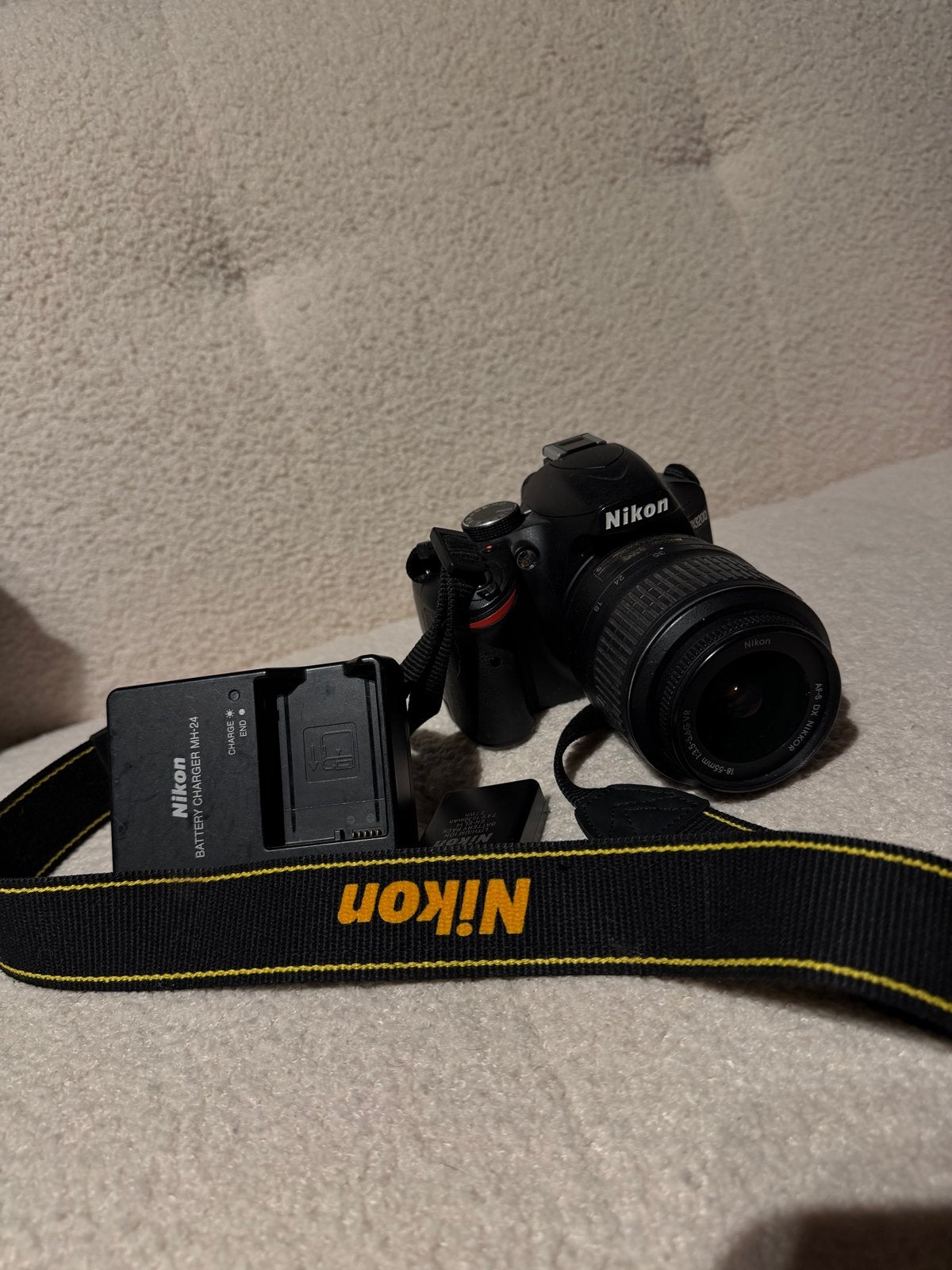Nikon D3200 Spiegelreflexcamera met 18-55mm lens, Ingebouwde flitser, Gebruikt, Spiegelreflex, Ophalen of Verzenden