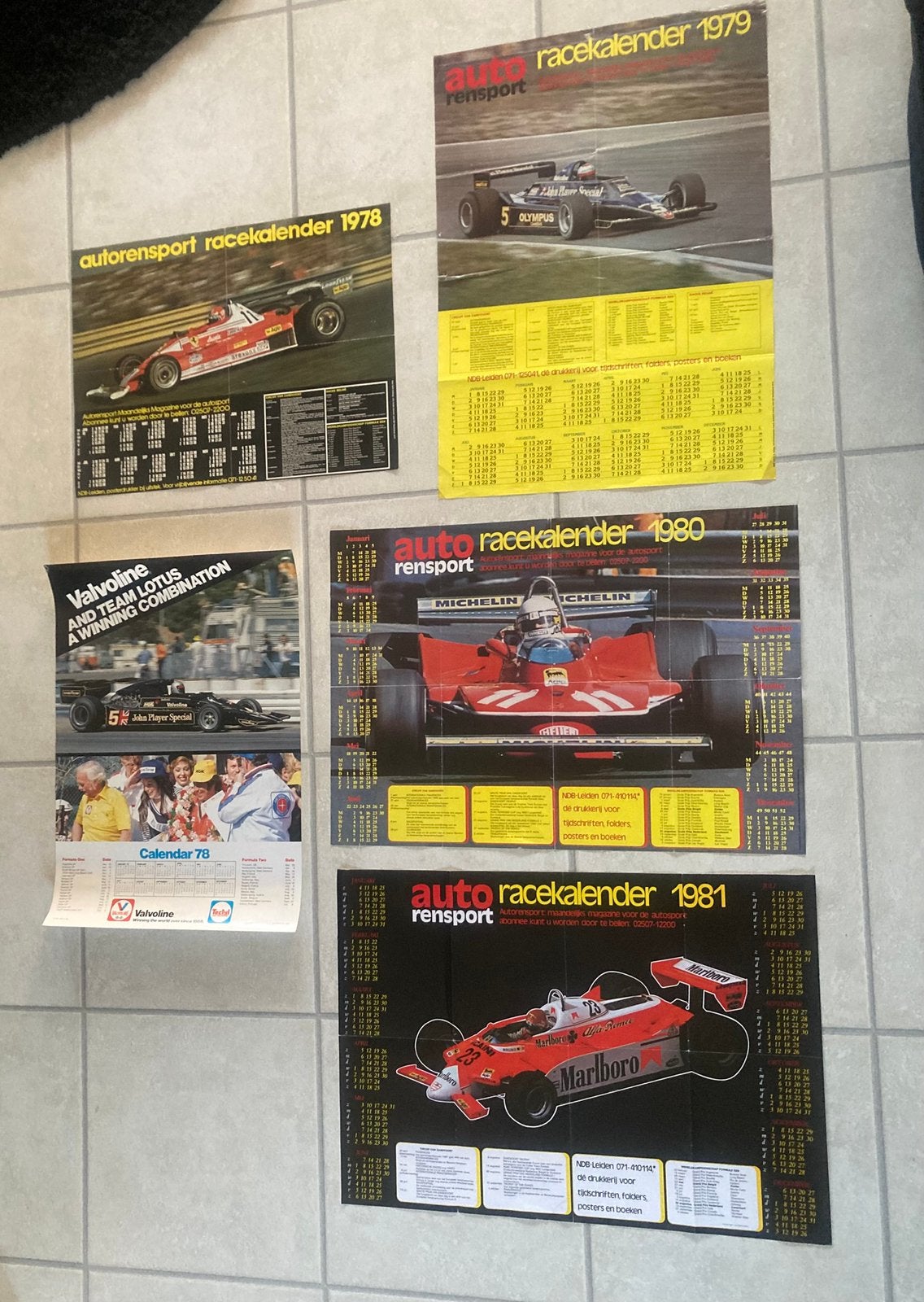 6 Formule 1 poster kalenders, Ophalen of Verzenden, Gebruikt, Formule 1
