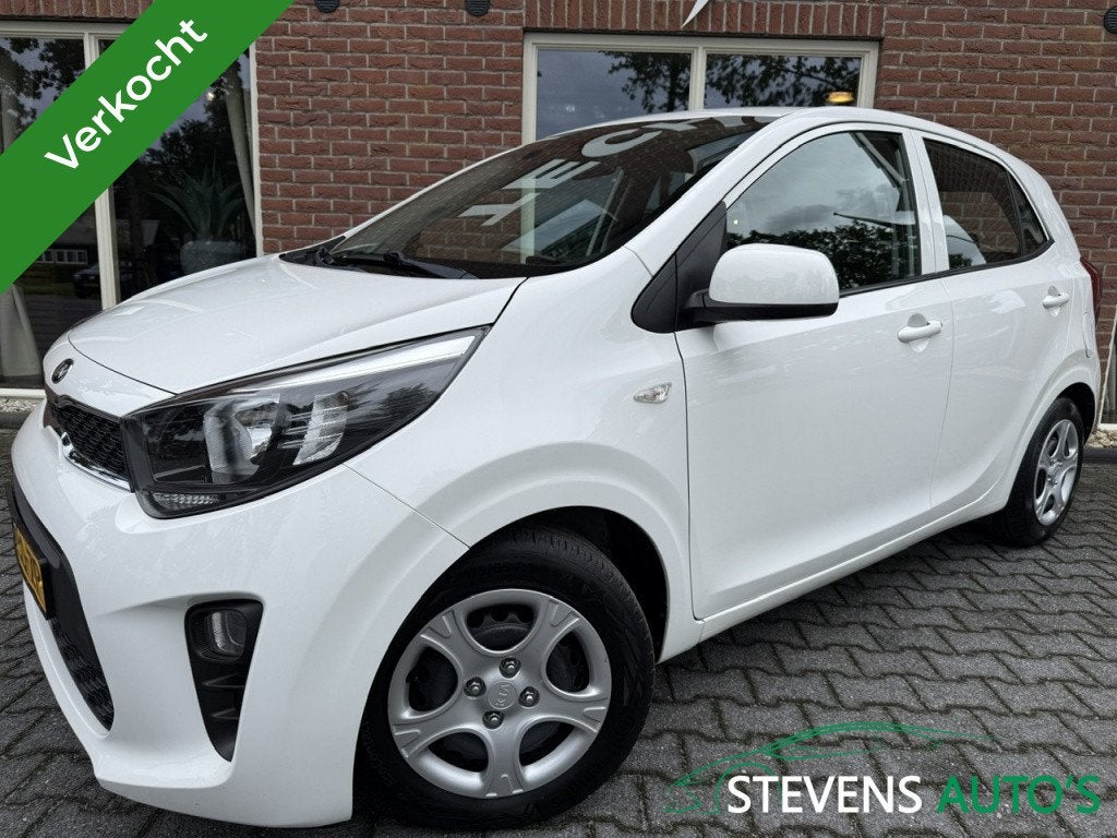 Kia Picanto 1.0 DPi ComfortL. 5p VERKOCHT! AIRCO / CRUISE /, Auto's, Stof, Gebruikt, Start-stop-systeem, Wit
