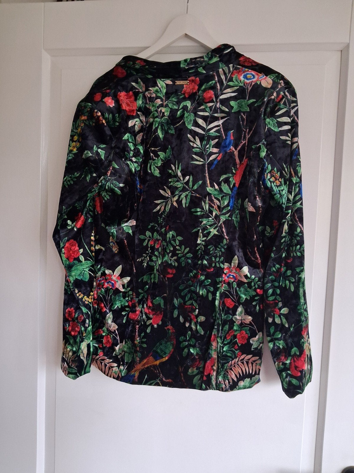 Prachtige fluwelen blouse met bloemenprint Maria Tailor XL, Maat 38/40 (M), Meerkleurig, Ophalen of Verzenden, Onbekend