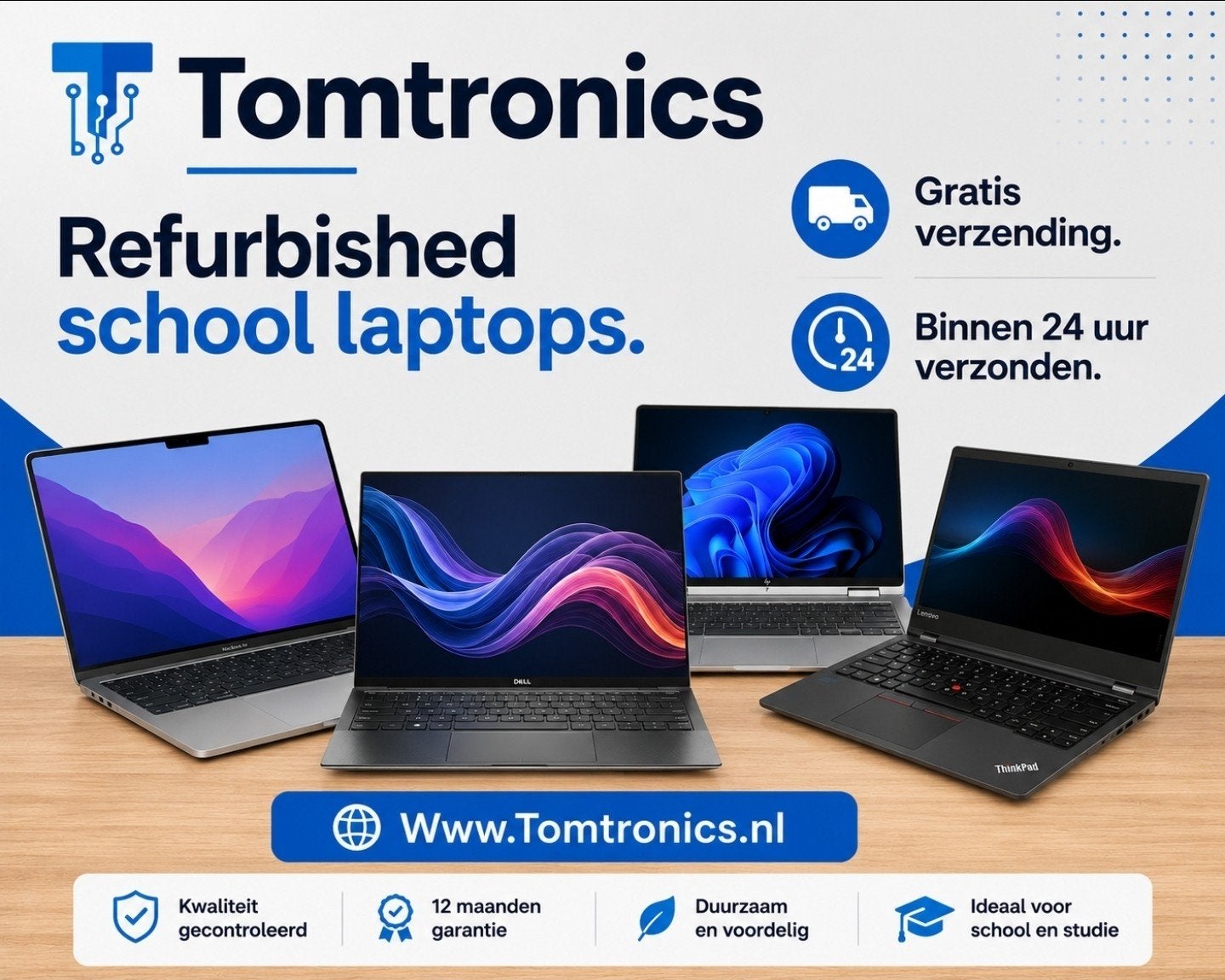 Goedkope refurbished studie laptops | zomer deal!, Computers en Software, Windows Laptops, Ophalen of Verzenden, 15 inch