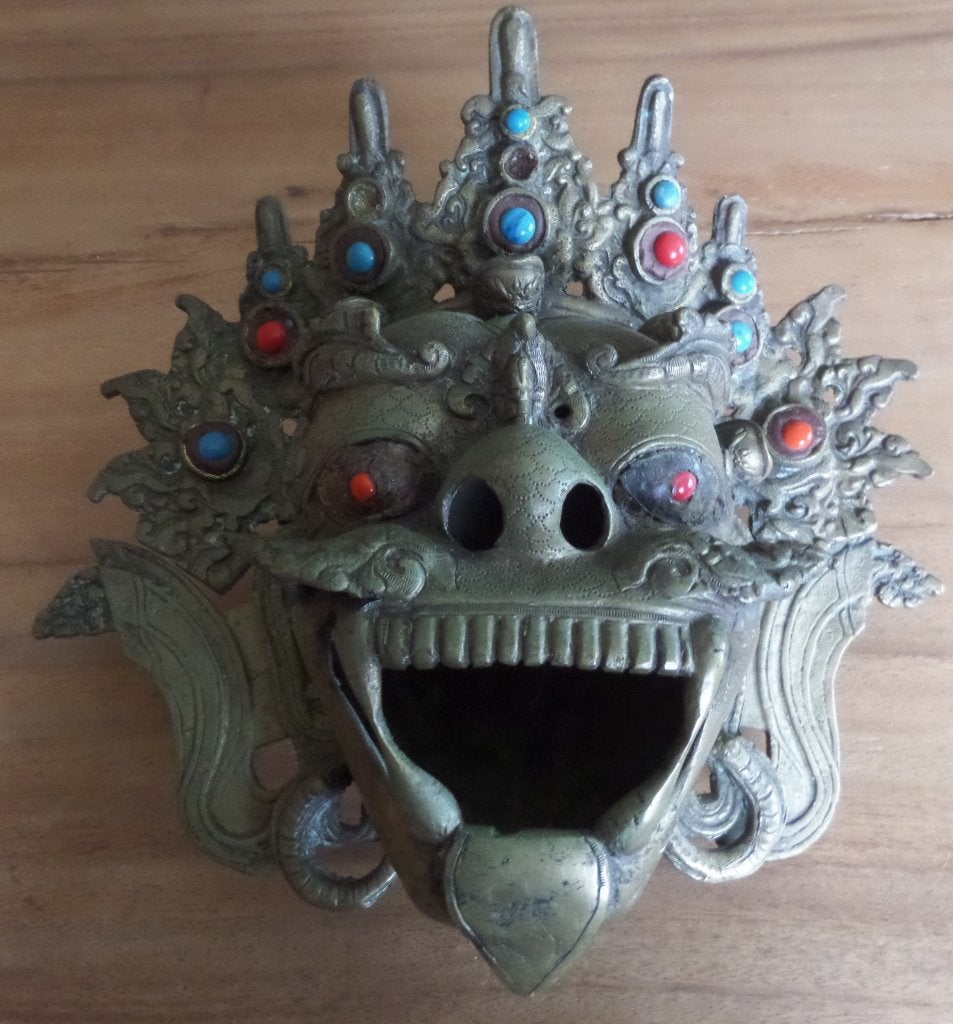 Tibetaanse bronzen Mahakala wierook brander, ZELDZAAM, Antiek en Kunst, Ophalen of Verzenden