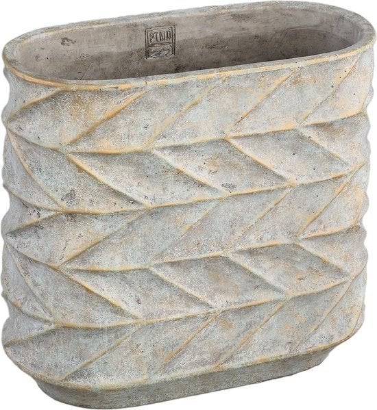 PTMD Roah bloempot — blauw — cement, Rond, Nieuw, Ophalen of Verzenden, Aardewerk