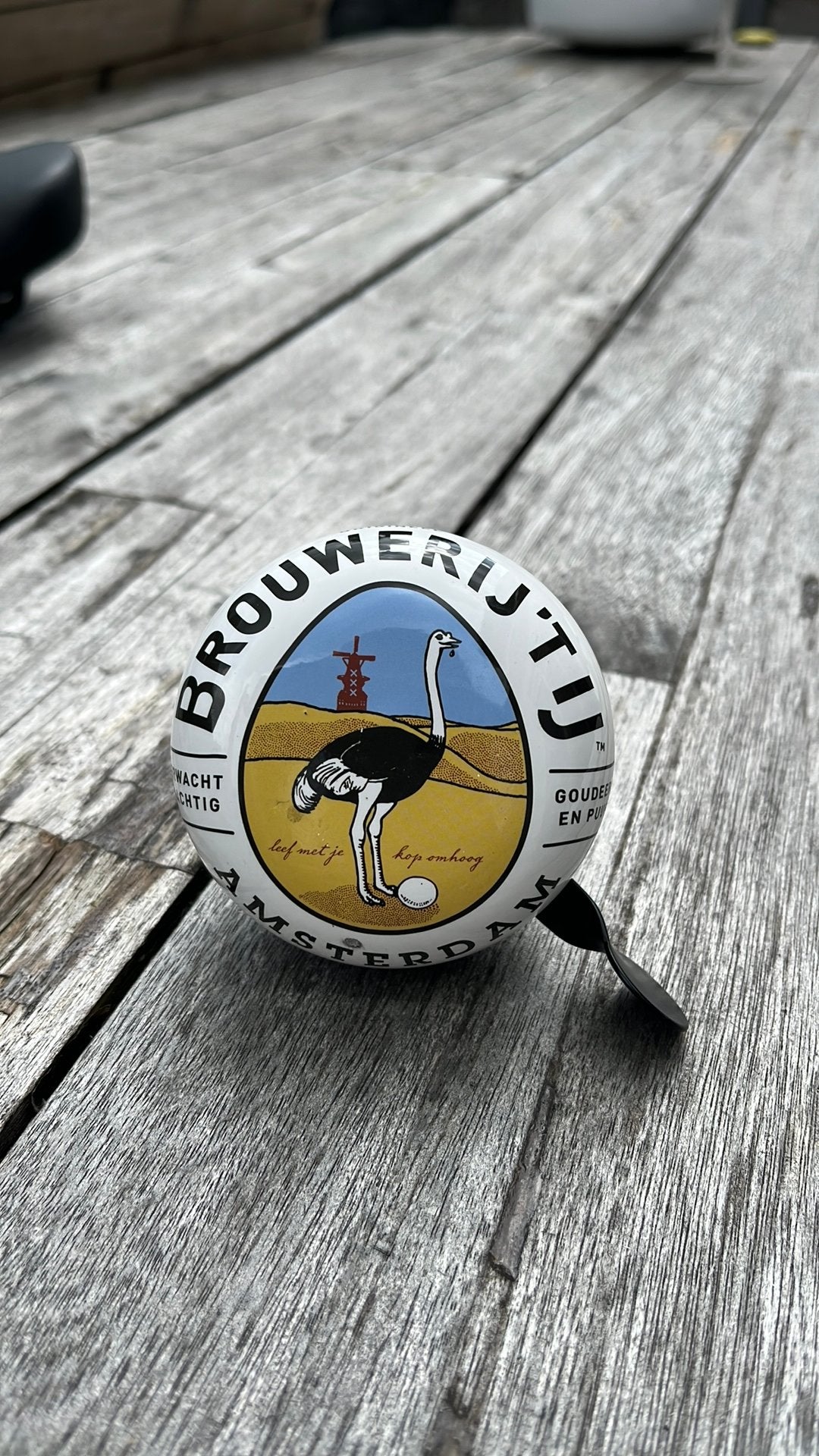Brouwerij’ T Ij robuuste fietsbel, leuke eyecatcher, Ophalen, Gebruikt