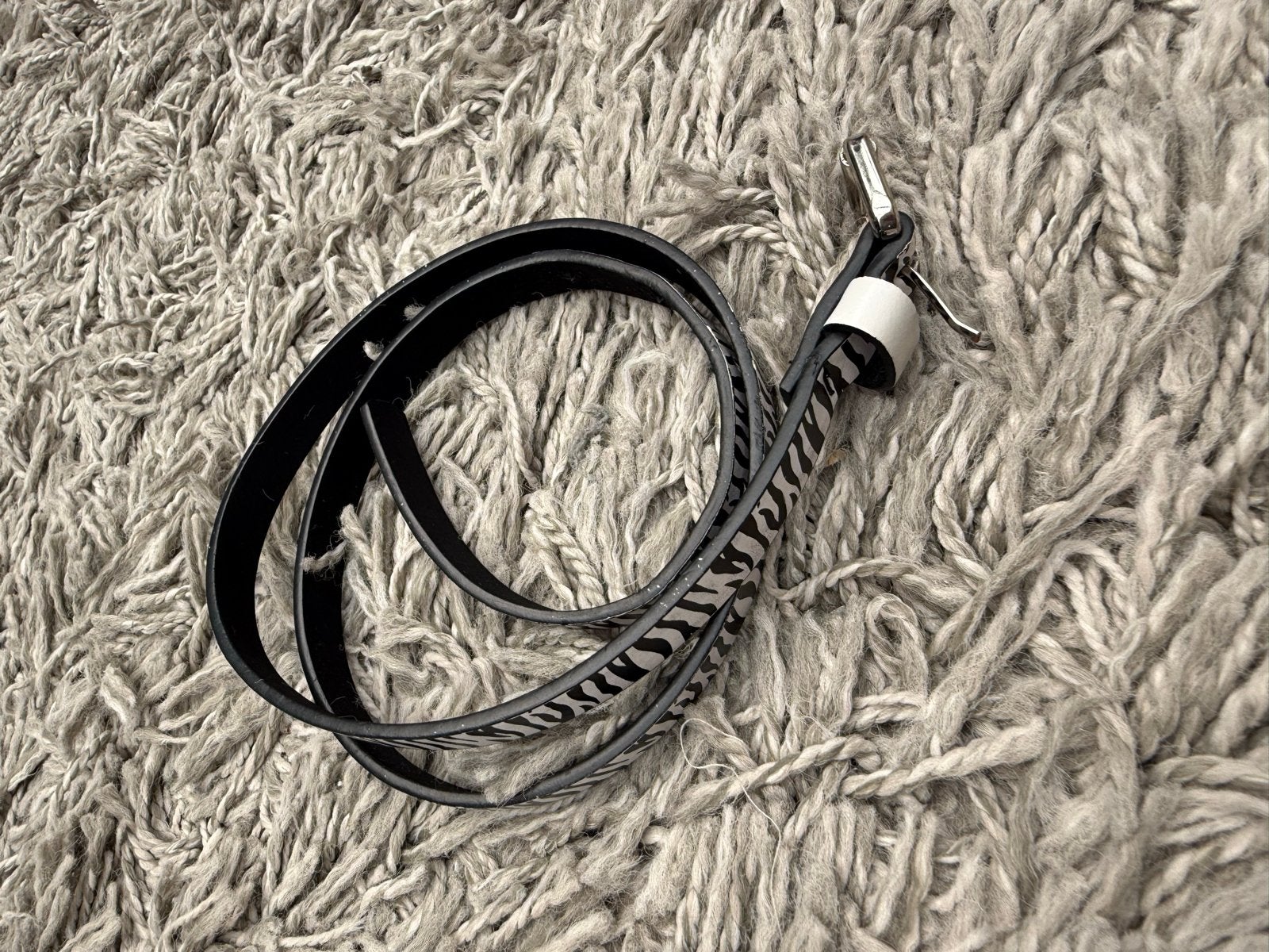 Leuke zebraprint riem van V&D, maat 75 cm, Ophalen of Verzenden, Gedragen, Wit, Minder dan 80 cm
