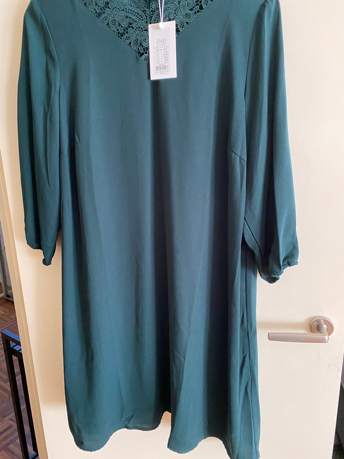 Nieuw Zizzi jurkje met kant, maat 48, Ophalen of Verzenden, Nieuw, Maat 46/48 (XL) of groter, Groen