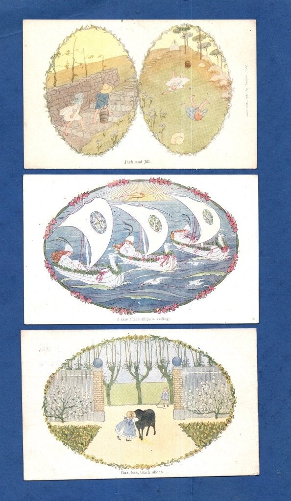 3x Mooie oude Art Deco kaarten van H.Willebeek le Mair  M962, Ophalen of Verzenden, Voor 1920, Gelopen, Kinderen