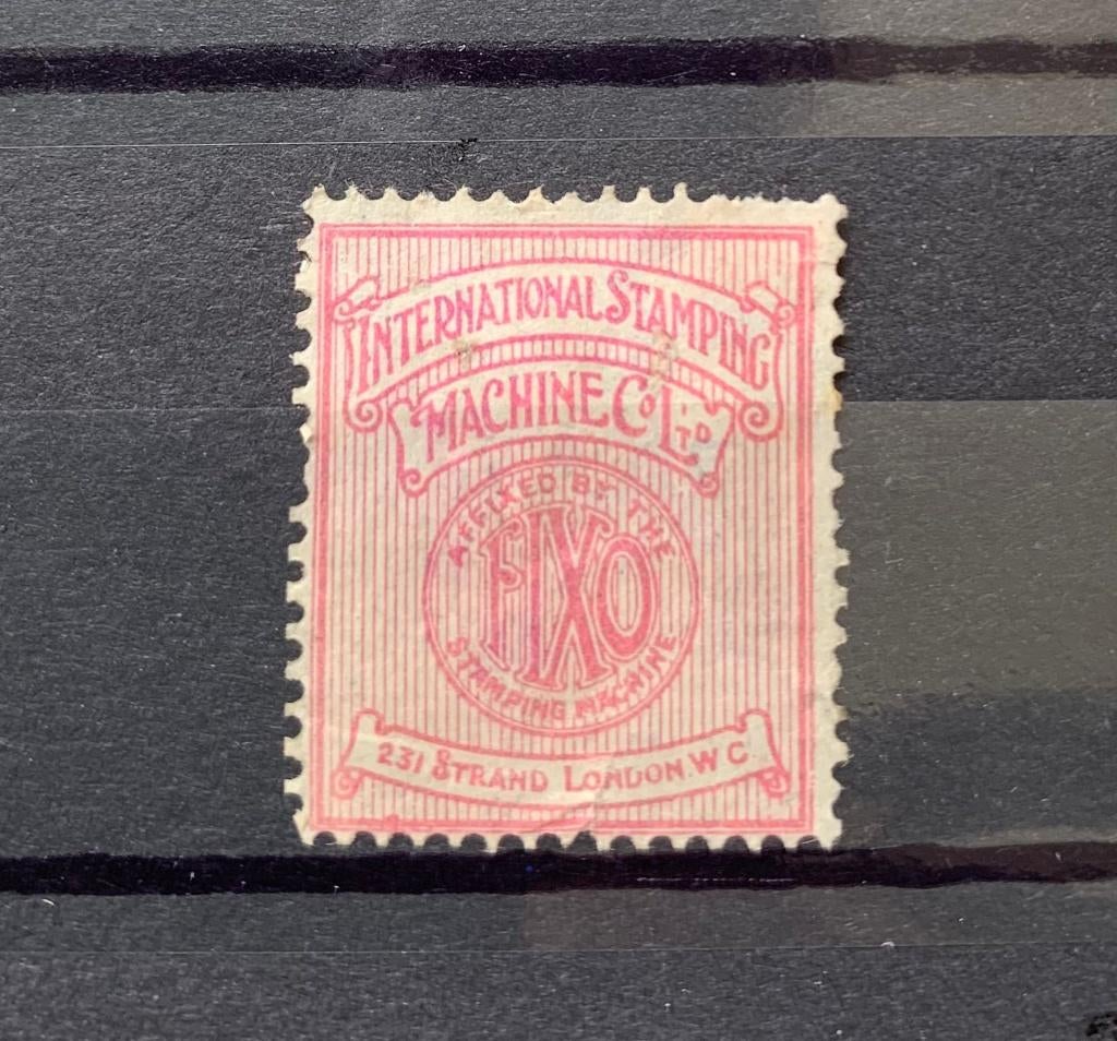 UK GB Sluitzegel Int. Stamping Machine Co Fixo, Verzenden, Gestempeld