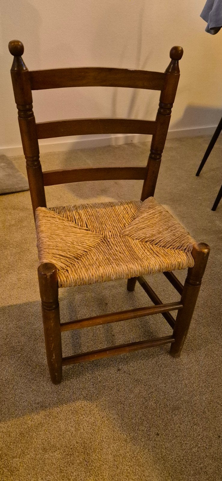 Vintage kinderstoel met rieten zitting, Ophalen