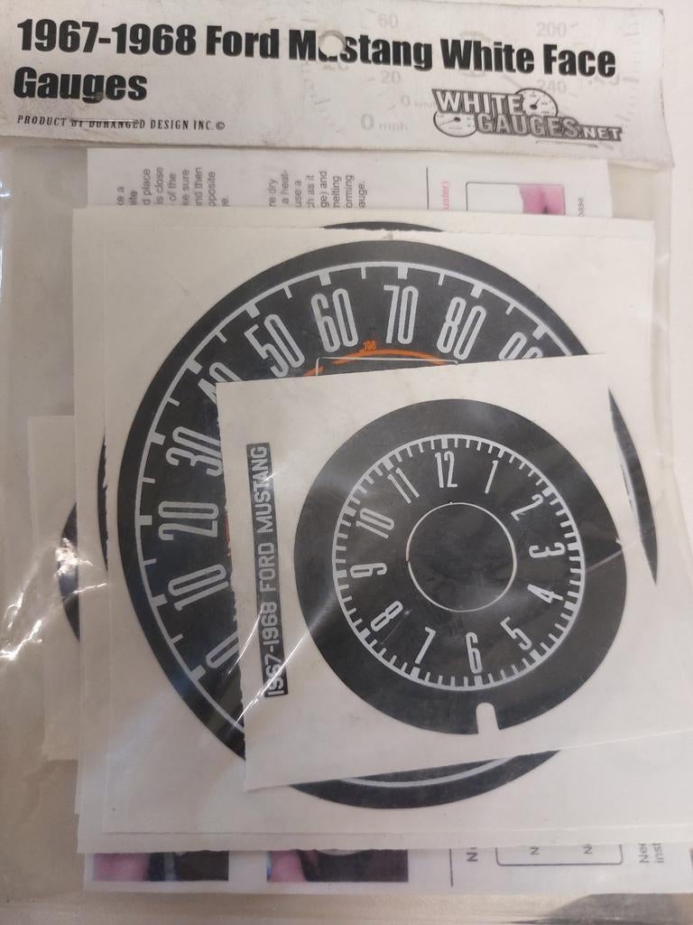 1967-1968 Ford Mustang White Face Gauges, Auto-onderdelen, Ophalen of Verzenden, Nieuw, Ford