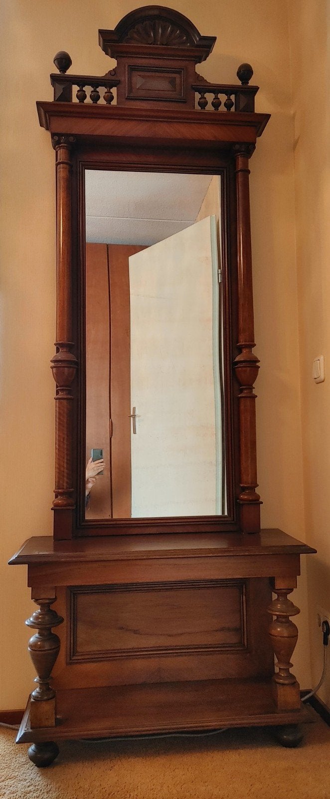 Klassieke spiegel 220 cm, Ophalen, Overige vormen, 50 tot 100 cm, 200 cm of meer