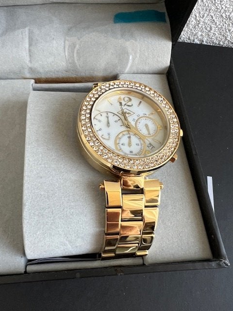 NIEUW LEE COOPER WATCHES Goudkleurig Horloge Chronograph, Overige merken, Staal, Staal, Verzenden