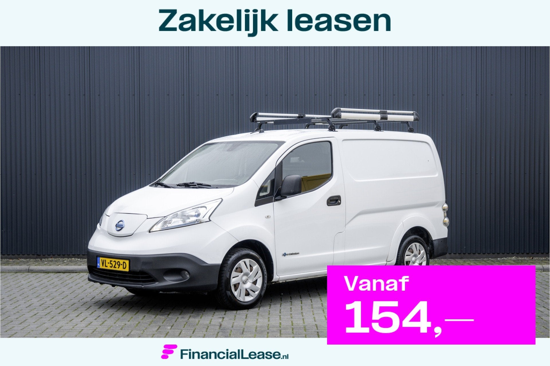 Nissan e-NV200 | Camera | Navi | Stoel/Stuurverw | Cruise |, Stof, Gebruikt, Zwart, Stoelverwarming