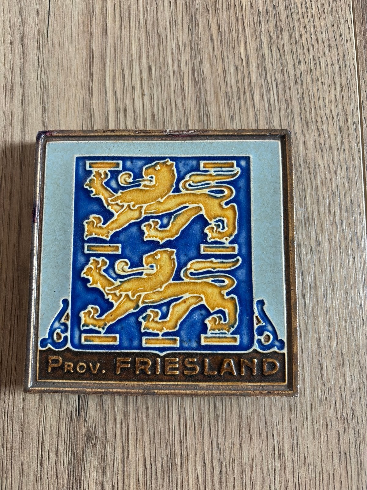 Vintage Friesland Tegel - Provinciewapen, Ophalen of Verzenden