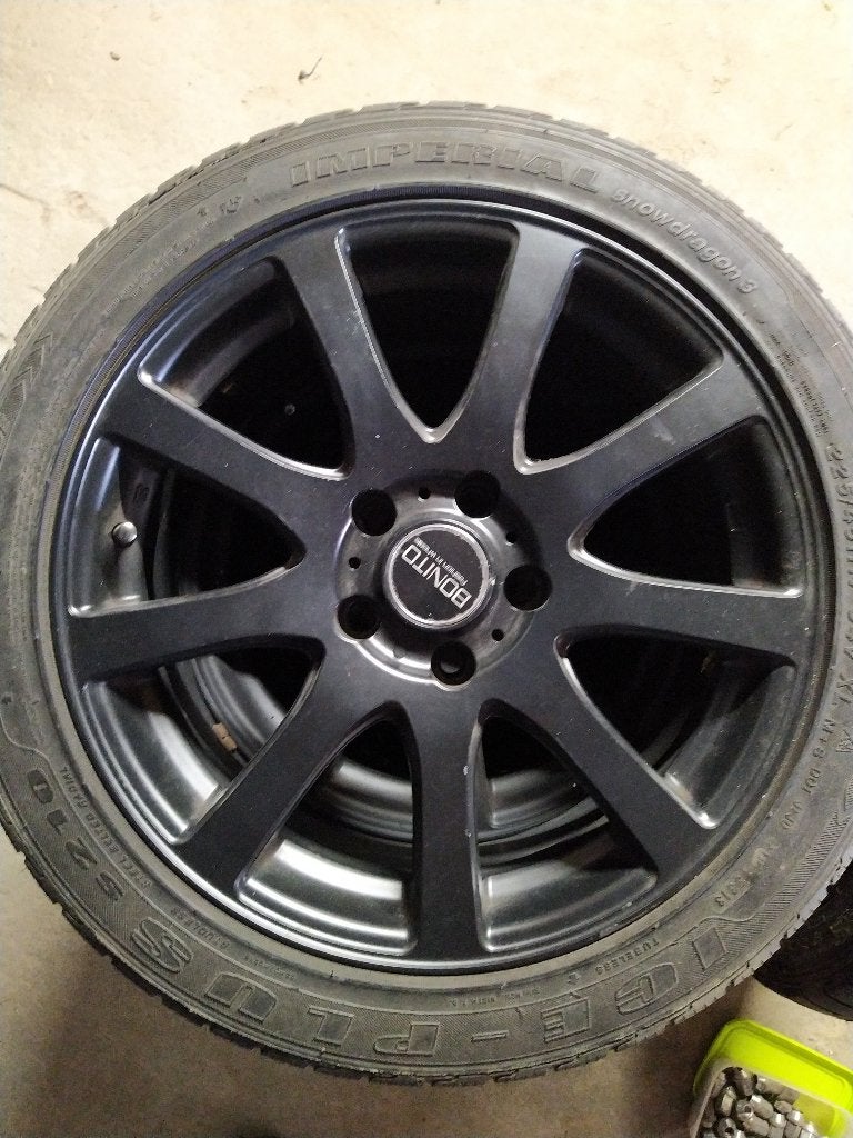 Zwarte velgen 17 inch merk Bonito, Ophalen, Gebruikt, Velg(en), 17 inch