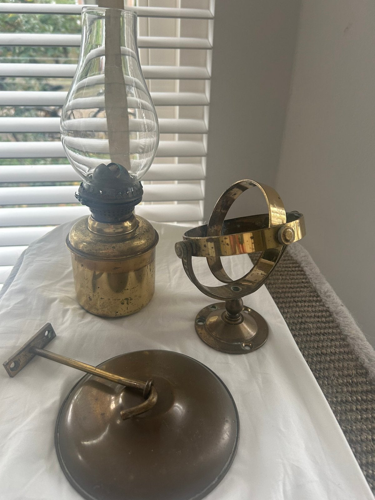 Olielamp cardanisch, Ophalen of Verzenden, Gebruikt