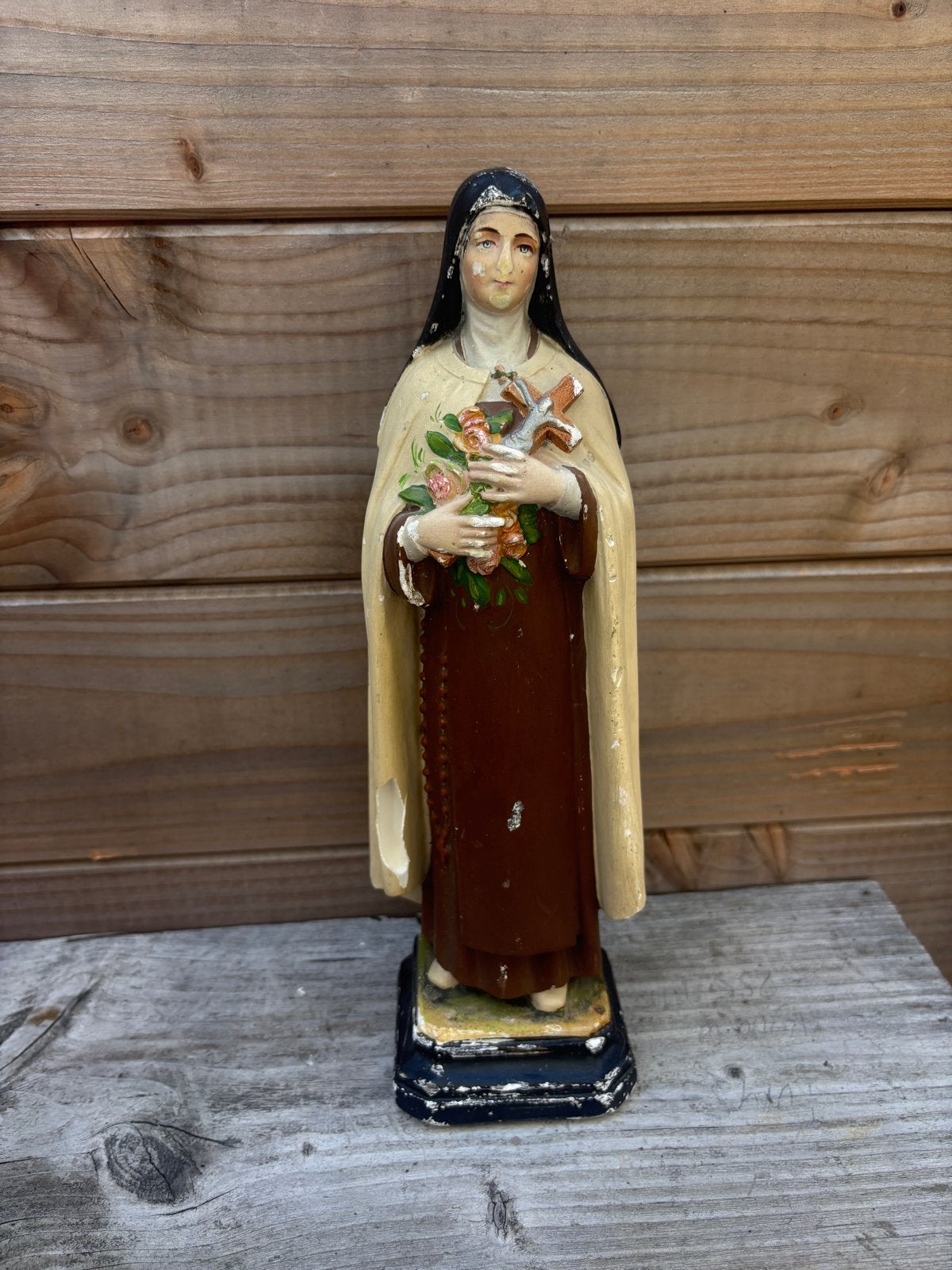 Vintage Heiligenbeeld Maria met Kindje Jezus, Antiek en Kunst, Ophalen of Verzenden