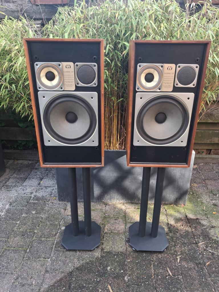 Wharfedale Glendale XP3 speakers met speakerstands, Ophalen, Gebruikt, Front, Rear of Stereo speakers, Overige merken