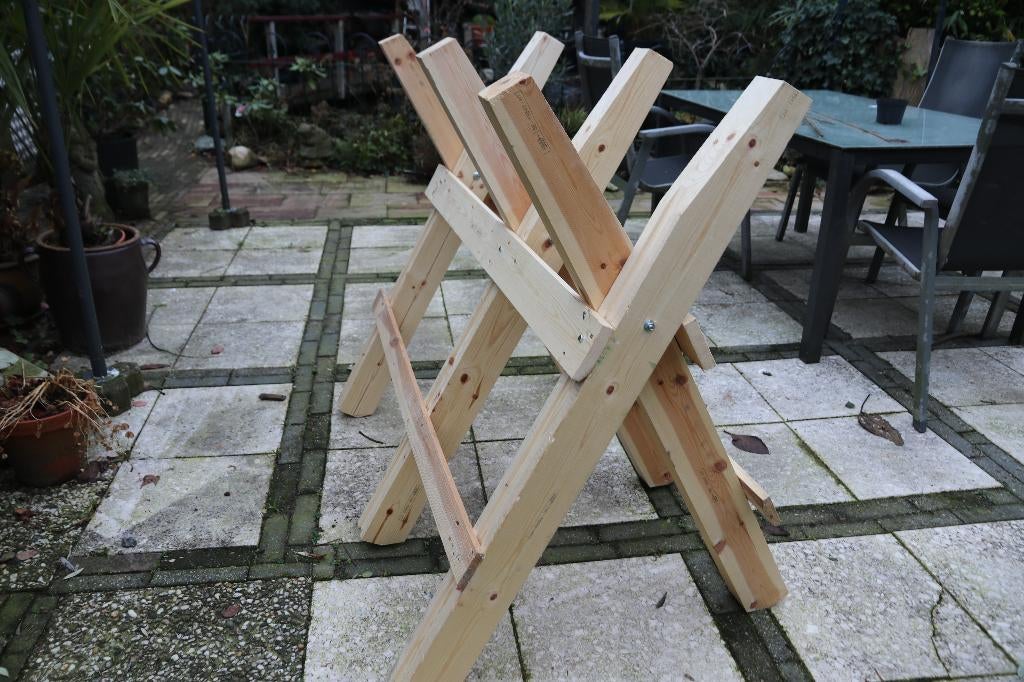 Houten zaagbok opvouwbaar hout stevig, Minder dan 3 m³, Ophalen