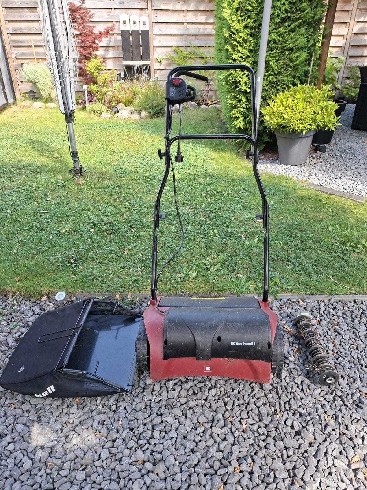 Einhell Verticuteermachine - Elektrisch, met opvangzak, Ophalen, Gebruikt, Elektrisch, Einhell