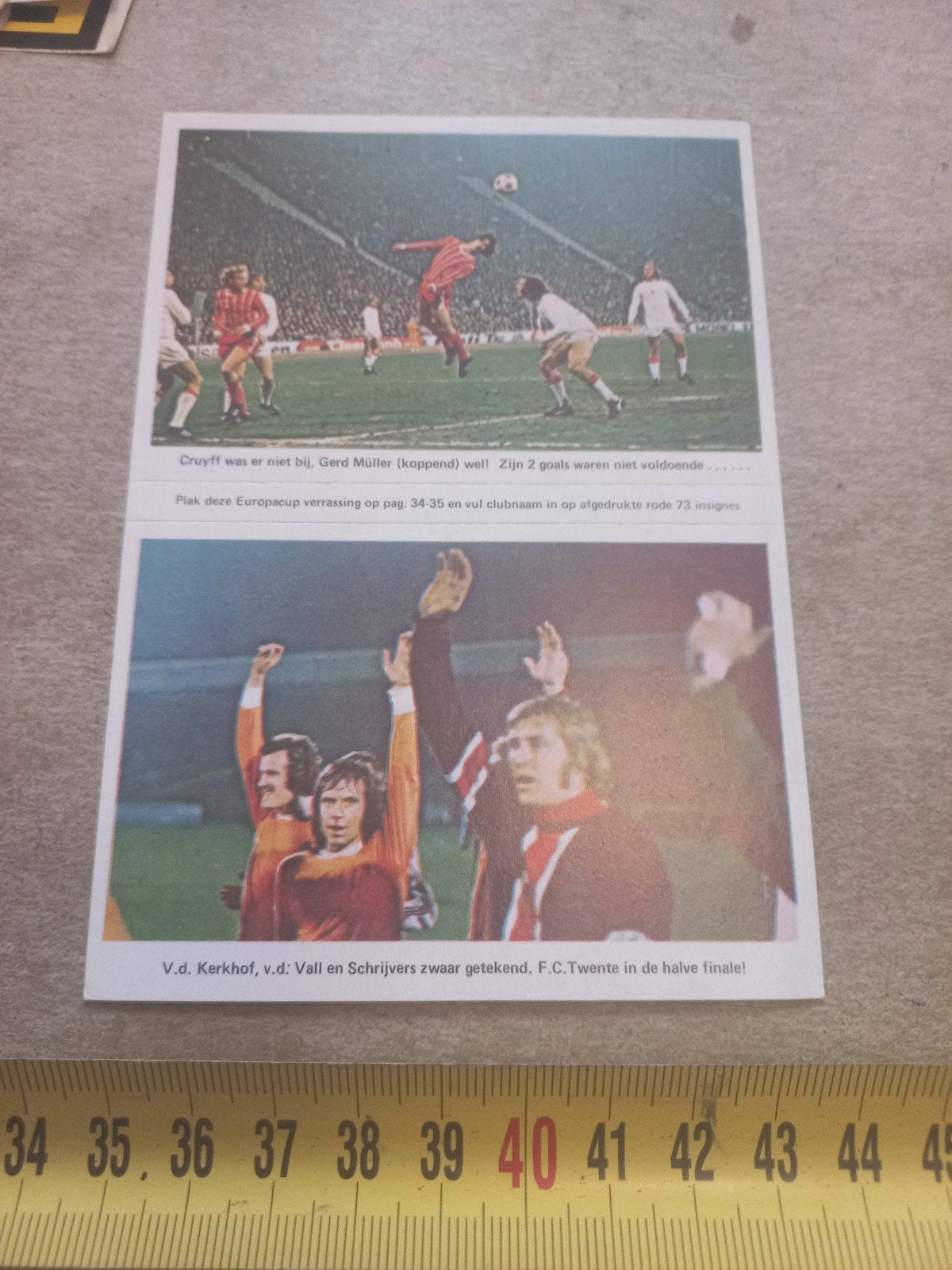 Vintage sticker: Gerd Müller & FC Twente, Ophalen of Verzenden, Gebruikt