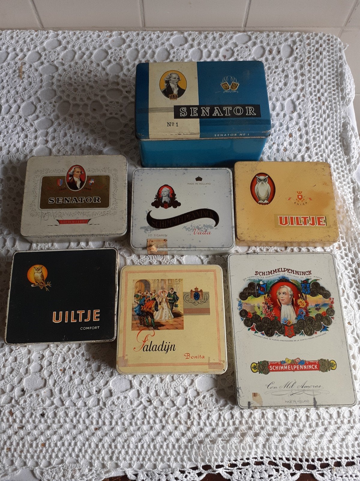 Oude sigarenblikjes, Ophalen of Verzenden, Gebruikt, Overige