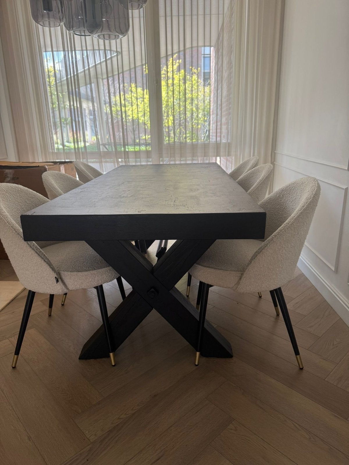 Robuuste eettafel voor 6 personen - Zeer goede staat, Zo goed als nieuw, Vijf personen of meer, Rechthoekig, Robuust