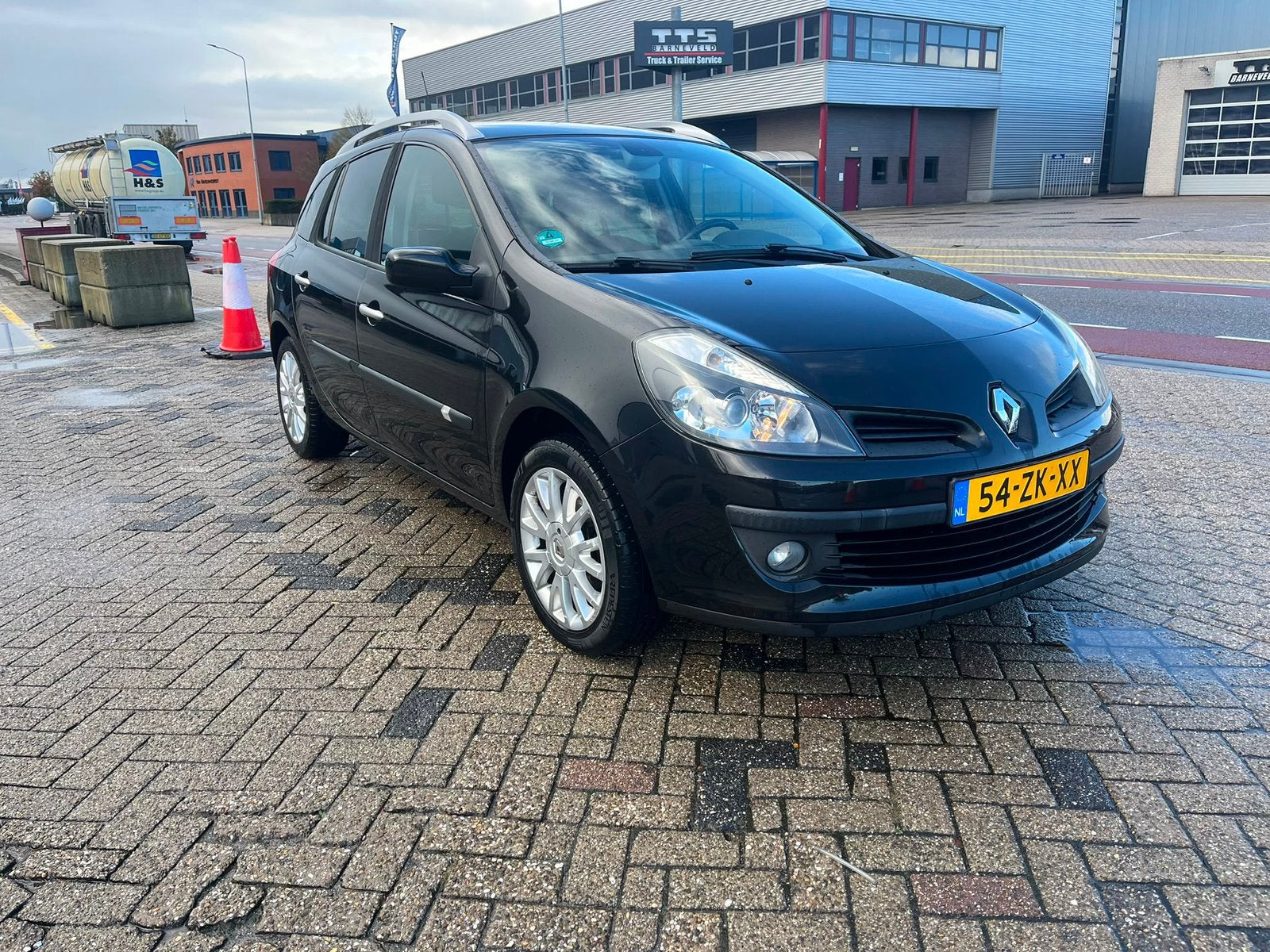 Renault Clio 1.2 TCE 100 Estate 2008 Zwart, Auto's, Voorwielaandrijving, 4 cilinders, 1095 kg, 100 pk