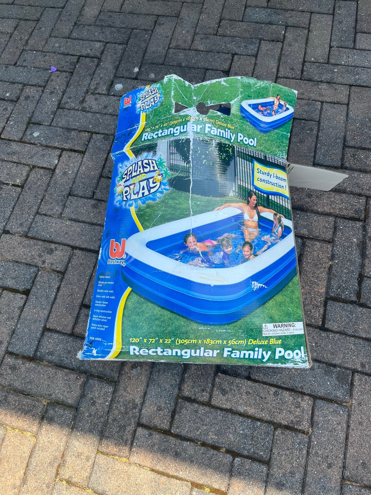 Bestway Splash Play Rechthoekig Familie Zwembad, Ophalen, Gebruikt, Opzetzwembad, 200 tot 400 cm