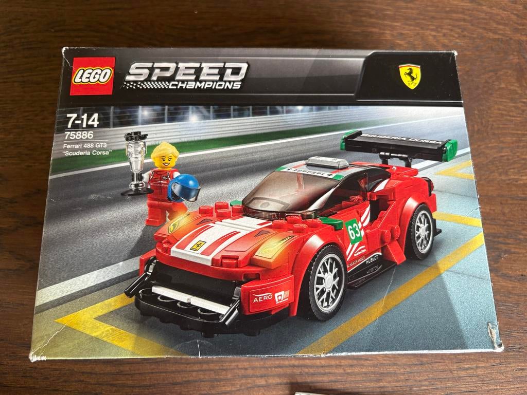 Lego Speed Champions Ferrari 488 GT3 "Scuderia Corsa" 75886, Ophalen of Verzenden, Zo goed als nieuw, Complete set, Lego